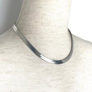 Sterling Silver 925 Italy 6.5MM Wide 16" Italian Herringbone Chain 23g